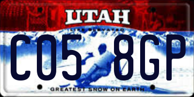 UT license plate C058GP