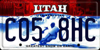 UT license plate C058HC