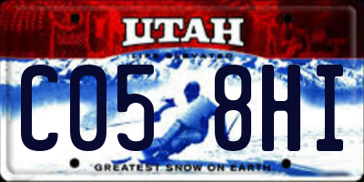 UT license plate C058HI