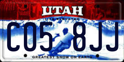 UT license plate C058JJ