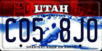 UT license plate C058JO
