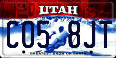 UT license plate C058JT