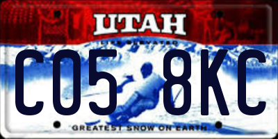UT license plate C058KC