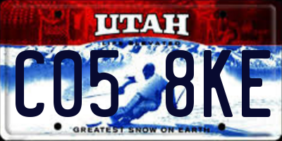 UT license plate C058KE