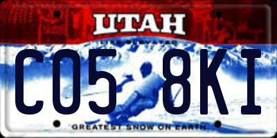 UT license plate C058KI