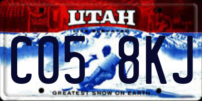 UT license plate C058KJ