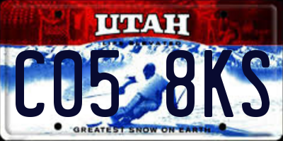 UT license plate C058KS