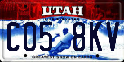 UT license plate C058KV