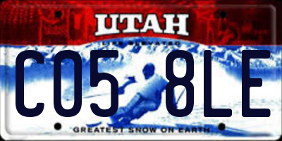 UT license plate C058LE