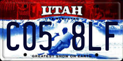 UT license plate C058LF