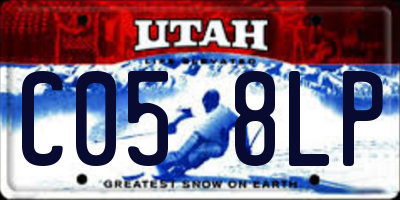 UT license plate C058LP