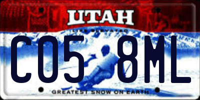 UT license plate C058ML