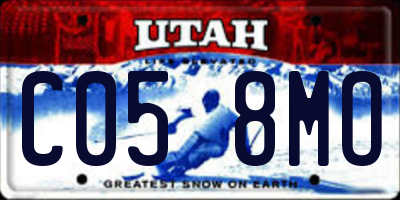 UT license plate C058MO