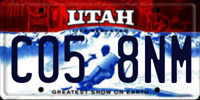 UT license plate C058NM