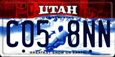 UT license plate C058NN