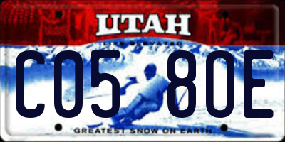UT license plate C058OE