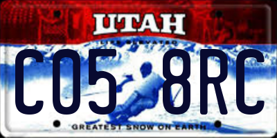 UT license plate C058RC