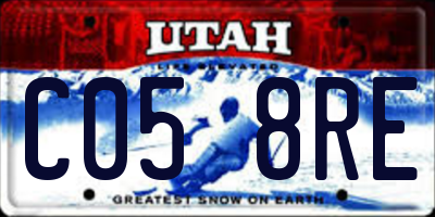 UT license plate C058RE