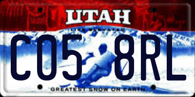 UT license plate C058RL