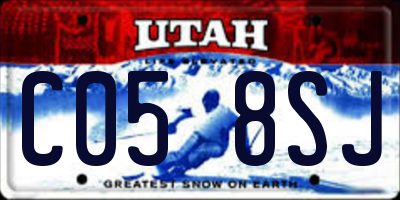 UT license plate C058SJ