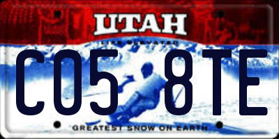 UT license plate C058TE