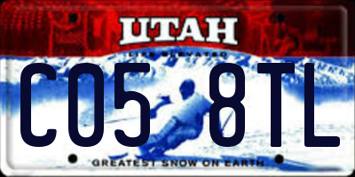 UT license plate C058TL