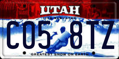 UT license plate C058TZ