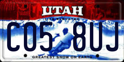 UT license plate C058UJ