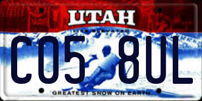UT license plate C058UL