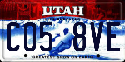UT license plate C058VE