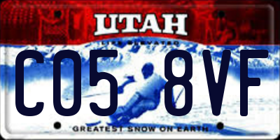 UT license plate C058VF