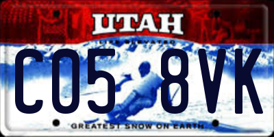 UT license plate C058VK