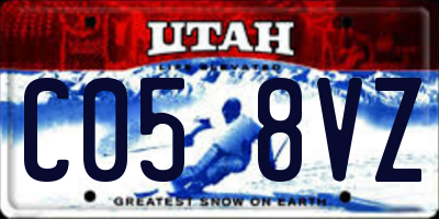UT license plate C058VZ