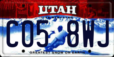 UT license plate C058WJ