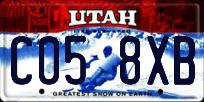 UT license plate C058XB