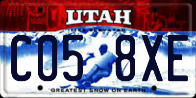 UT license plate C058XE