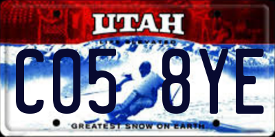 UT license plate C058YE