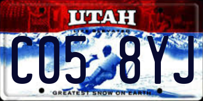 UT license plate C058YJ