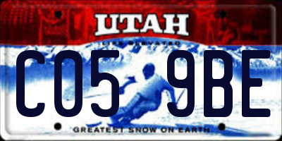 UT license plate C059BE