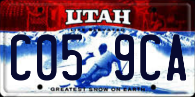 UT license plate C059CA