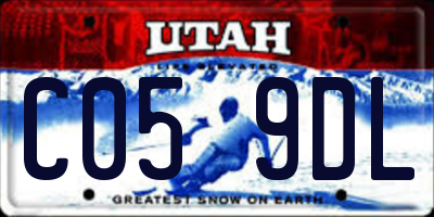 UT license plate C059DL
