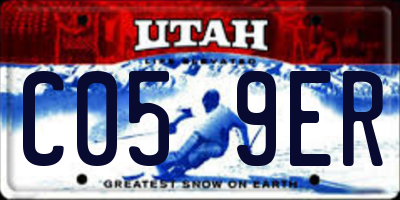 UT license plate C059ER