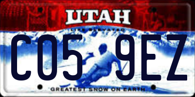 UT license plate C059EZ