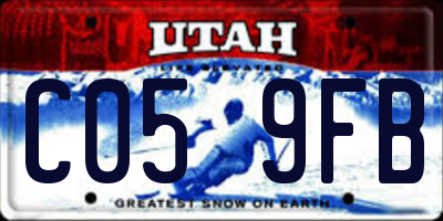 UT license plate C059FB