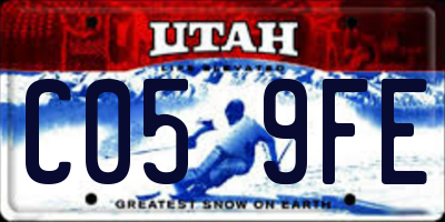 UT license plate C059FE