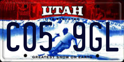 UT license plate C059GL