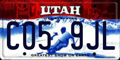 UT license plate C059JL