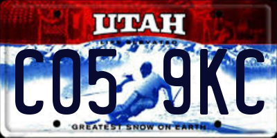 UT license plate C059KC