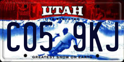 UT license plate C059KJ