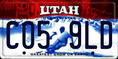 UT license plate C059LD